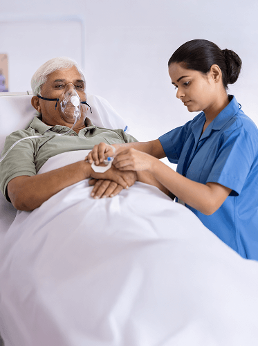 Emergency hospitalization support for elderly.