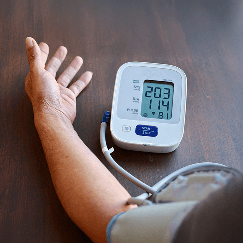Home blood pressure monitoring service.